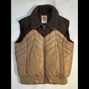 Mens Skyr Ski Vest Medium Vintage Tan Brown